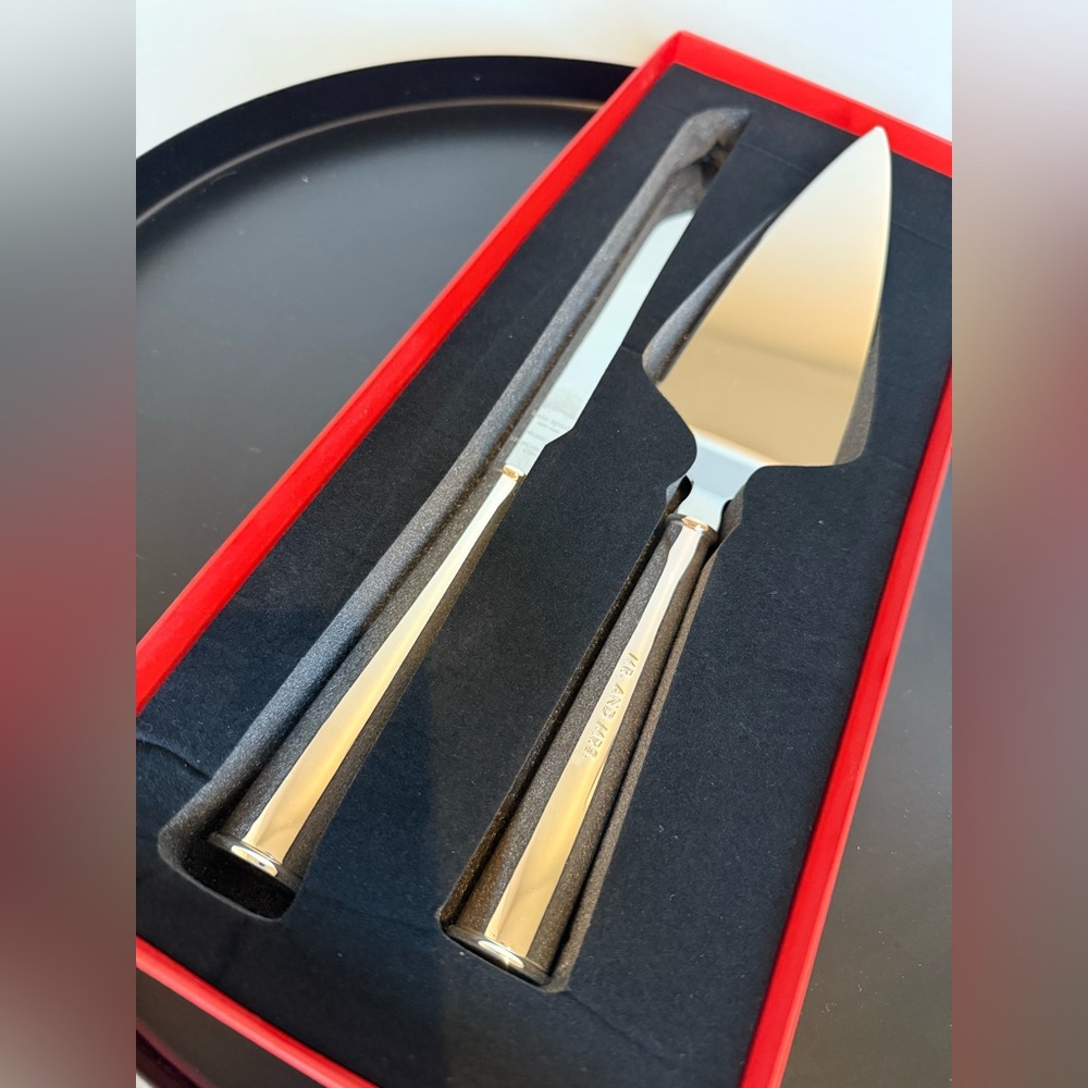 Kate Spade Silver Cake Knife and Server Set